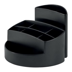 HAN Schreibtisch-Organizer RONDO KARMA schwarz Polypropylen 9 Fächer 14,0 x 14,0 x 10,9 cm