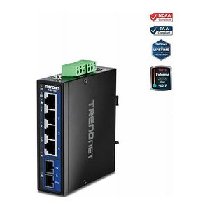 TRENDnet Industrial Switch 5-Port Gbit MultiM. SC DIN-Rail