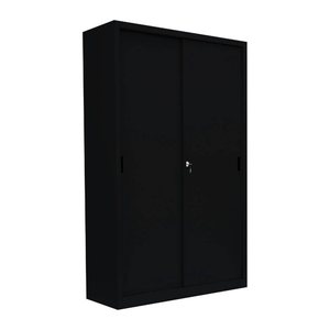 LÜLLMANN Schiebetürenschrank, 550169 tiefschwarz 4 Fachböden 120,0 x 45,0 x 195,0 cm