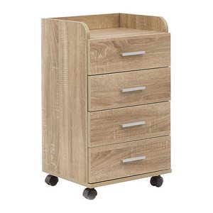 WOHNLING Rollcontainer sonoma-eiche 4 Auszüge 40,0 x 33,0 x 70,5 cm