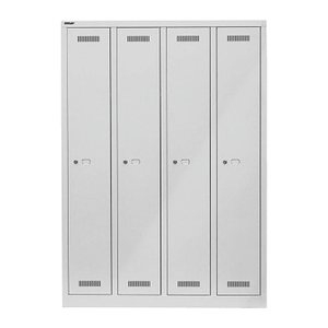 BISLEY Spind MonoBloc ML11Q1 lichtgrau ML11Q1645, 4 Schließfächer 118,3 x 50,0 x 170,0 cm