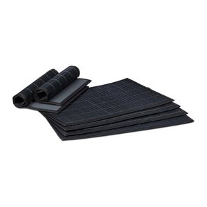 relaxdays Platzset schwarz 30,0 x 45,0 cm, 6 St.