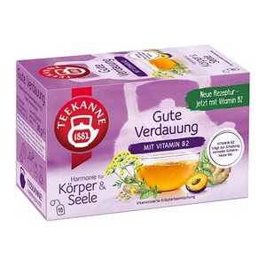 TEEKANNE Gute Verdauung mit Vitamin B2 Tee 18 Portionen