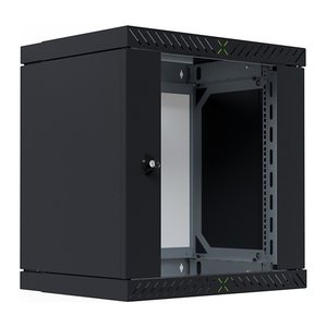 EFB 19" Wandgehäuse X-Rack mit Glastür 400-600mm 12HE schw.