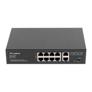 LANBERG Switch 8-Port 100MB PoE+/2x1Gb unmanag. 10/19" 120W
