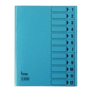 bene Ordnungsmappe 12 Fächer blau, 1 St.