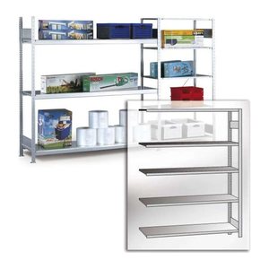 SCHULTE Anbau-Schwerlast-Weitspannregal WS 2000 15523 silber 225,0 x 50,0 x 200,0 cm