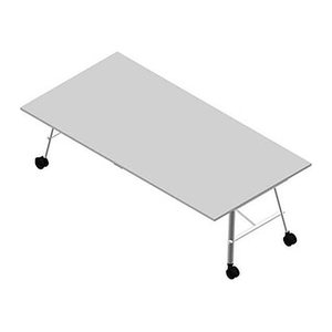 Quadrifoglio Konferenztisch SERENITY grau rechteckig, A-Gestell weiß, 240,0 x 120,0 x 75,0 cm