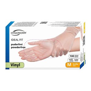 HYGONORM unisex Einmalhandschuhe IDEAL FIT weiß Größe M, 100 St.