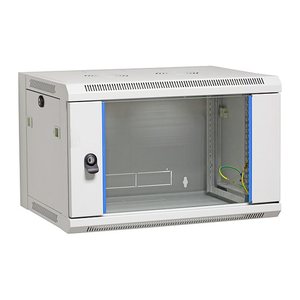 EFB 19" Wandgehäuse Flat Pack 12HE, Tiefe 600 mm, grau