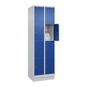 CP Schließfachschrank Classic PLUS enzianblau, lichtgrau 080020-204 S10003, 8 Schließfächer 60,0 x 50,0 x 185,0 cm