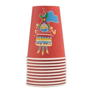 PROnappe Einweg-Kaffeebecher Superheld mehrfarbig 200,0 ml, 10 St.