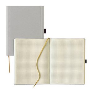 Lediberg Notizbuch Tucson ca. DIN A4 kariert, silbergrau Hardcover 240 Seiten, 1 St.