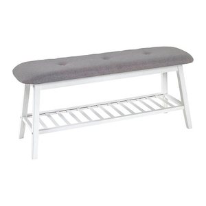 HAKU Möbel Schuhbank 18338 weiß, grau Stoff 100,0 cm