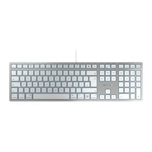 CHERRY KC6000C SLIM FOR MAC Tastatur Wired DE weiß/silber