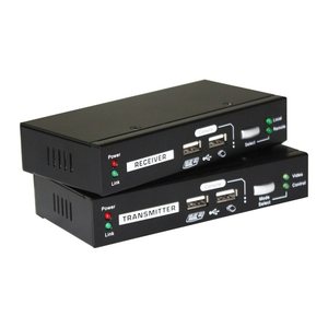 LevelOne KVM Extender Cat5 2xUSB-A,2xVGA schwarz