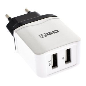 2GO Ladegerät 10,5W 2-Port 2x USB-A, weiß