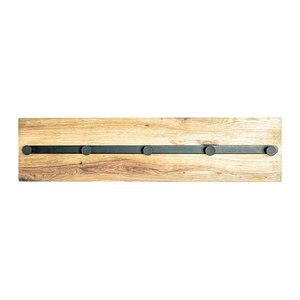 HAKU Möbel Wandgarderobe 22314 braun Holz 5 Haken 60,0 x 15,0 cm, 1 St.