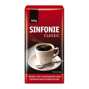 JACOBS SINFONIE CLASSIC Kaffee, gemahlen, Arabica- und Robustabohnen kräftig, 500 g