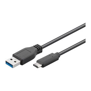 goobay USB C/USB 3.0 A Kabel 1,0 m schwarz, 1 St.