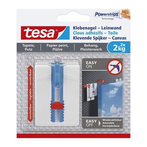 tesa Powerstripes Klebenägel für max. 2,0 kg, 4,5 x 6,4 cm, 2 St.