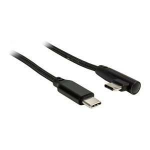 Inter-Tech Kabel Type C auf Type C 90°, 1m schwarz