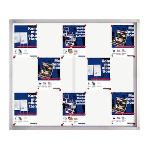 FRANKEN Schaukasten PRO silber 15x DIN A4 117,5 x 4,6 x 99,0 cm, 1 St.