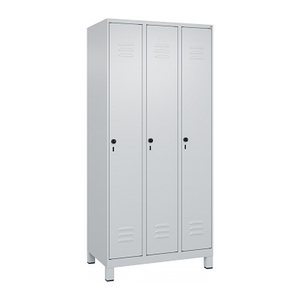 CP Spind Classic Plus lichtgrau 080010-30 S10009, 3 Schließfächer 90,0 x 50,0 x 195,0 cm