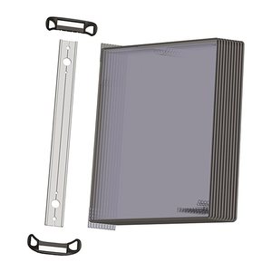 tarifold Wand-Sichttafelsystem PRO 920305 DIN A4 schwarz mit 10 St. Sichttafeln, 1 St.