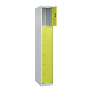 CP Schließfachschrank Classic Plus clowngrün, lichtgrau 080000-104 S10009, 4 Schließfächer 30,0 x 50,0 x 185,0 cm