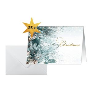 SIGEL Weihnachtskarten Eucalyptus magic DS086 DIN A6, 25 St.
