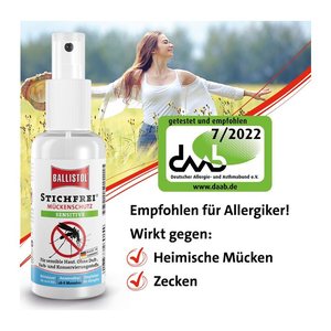 BALLISTOL STICHFREI® SENSITIV Mückenschutz-Spray 100 ml, 1 St.
