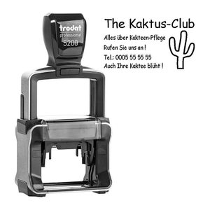 trodat Textstempel, individualisierbar 5200 selbstfärbend schwarz mit Logo, 1 St. -  Nachträglich per Gutschein personalisieren
