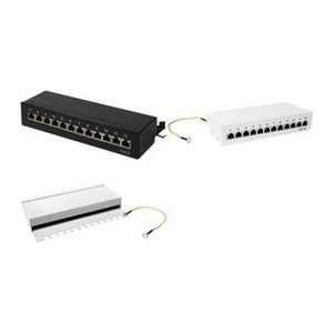 Logilink Patchpanel Tisch/Wand Cat.6 STP 12 Ports,lichtgrau