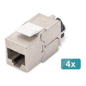 DIGITUS CAT 6A Keystone Modul geschirmt mit Kabelmanager 4St