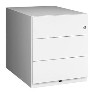 BISLEY Note Rollcontainer verkehrsweiß 3 Auszüge 42,0 x 56,5 x 49,5 cm