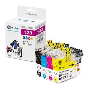 G&G XL-Druckerpatronen 4er Set Brother LC-123VALP BK/C/M/Y