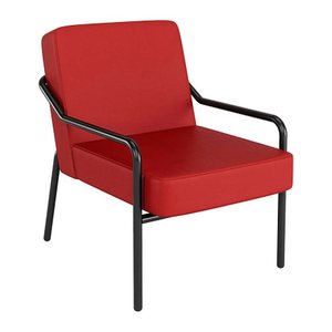 medso powered by PAPERFLOW Sessel MEDSO M rot schwarz Kunstleder 58,0 x 74,3 x 73,6 cm, 1 St.