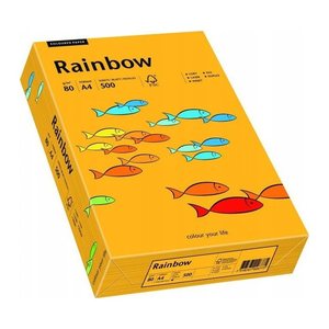 Rainbow Kopierpapier COLORED PAPER mittelorange DIN A4 80 g/qm 500 Blatt