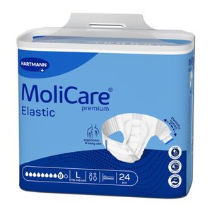 HARTMANN Inkontinenzhosen MoliCare® premium Elastic 9, L unisex für sehr schwere Inkontinenz, 24 St.