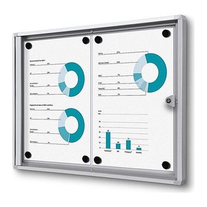 Showdown® Displays Schaukasten Economy XS B1 silber 2x DIN A4 49,1 x 2,6 x 35,0 cm, 1 St.