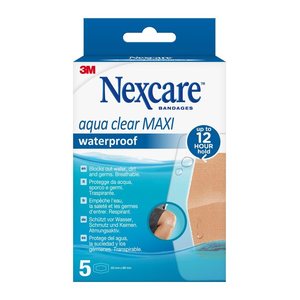 Nexcare™ Pflaster Aqua Clear MAXI Waterproof N1205DMN beige 6,0 x 8,8 cm, 5 St.