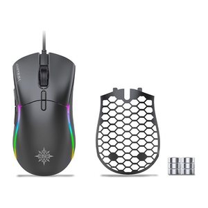 INCA Gaming Maus RGB/10000DPI/ 7Tasten/USB 1.80m schwarz retail