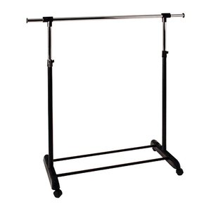HAKU Möbel Rollgarderobe 44530 schwarz Metall 94,0-145,0 x 95,0-170,0 cm, 1 St.