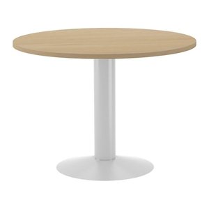 rocada Mehrzwecktisch eiche rund, Säulenfuß weiß, 100,0 x 100,0 x 72,0 cm