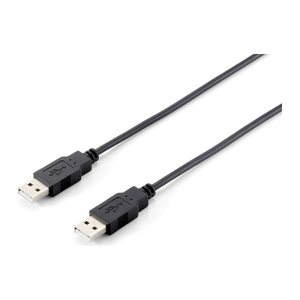 Equip Kabel USB-A2.0->A St/St 1.80m schwarz Polybeutel