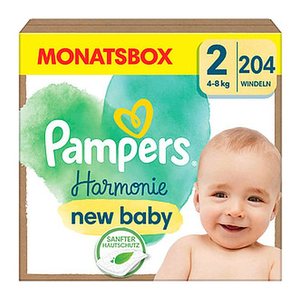 Pampers® Windeln Harmonie™ Gr. 2 (4-8 kg) für Neugeborene, 204 St.