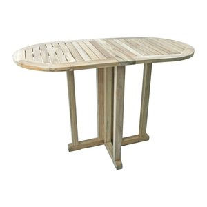 Garden Pleasure Gartentisch SOLO natur oval 60,0 x 15,0/65,0/120,0 x 75,0 cm