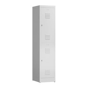ClassiX Spind lichtgrau X-523210, 2 Schließfächer 41,5 x 50,0 x 180,0 cm