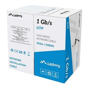 LANBERG LAN-Ethernet-Netzwerkkabel 1Gb/s 305m CCA Kabel sw